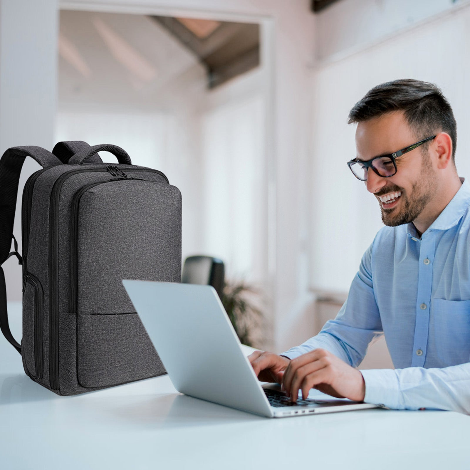 BERTASCHE EXPANDABLE LAPTOP TRAVEL BACKPACK