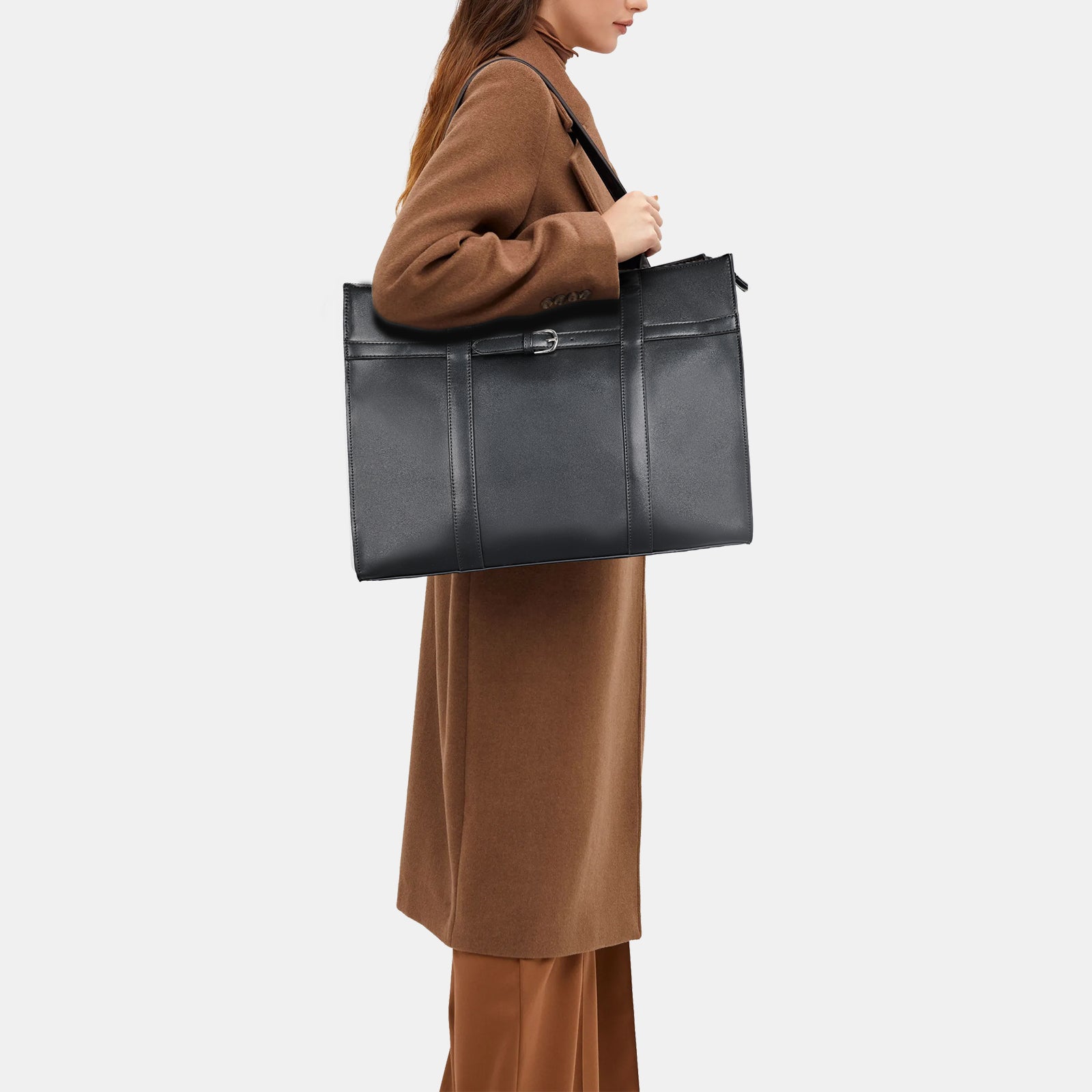 ESTARER LEATHER LAPTOP TOTE BAG