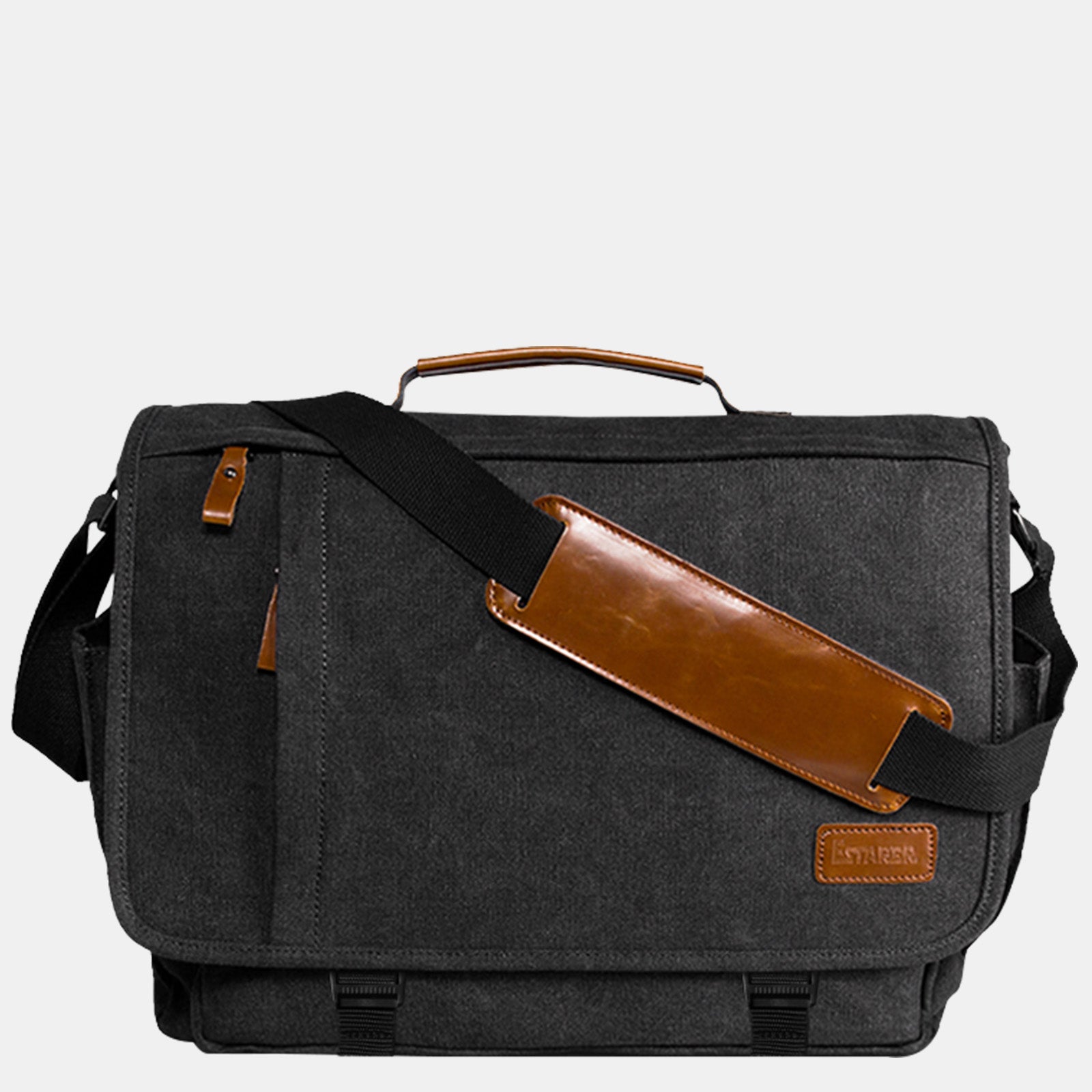 Estarer Large Laptop Messenger Bag Black