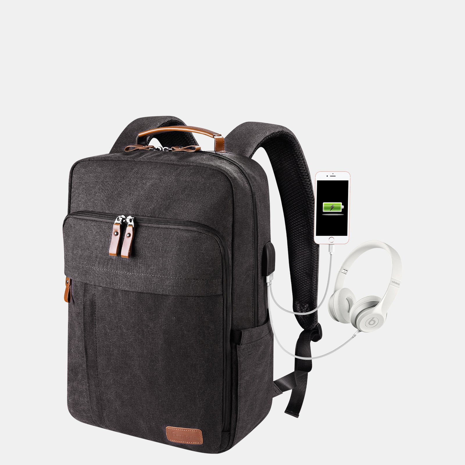 Estarer Canvas Business College Laptop Backpack Estarer Canvas Business College Laptop Backpack