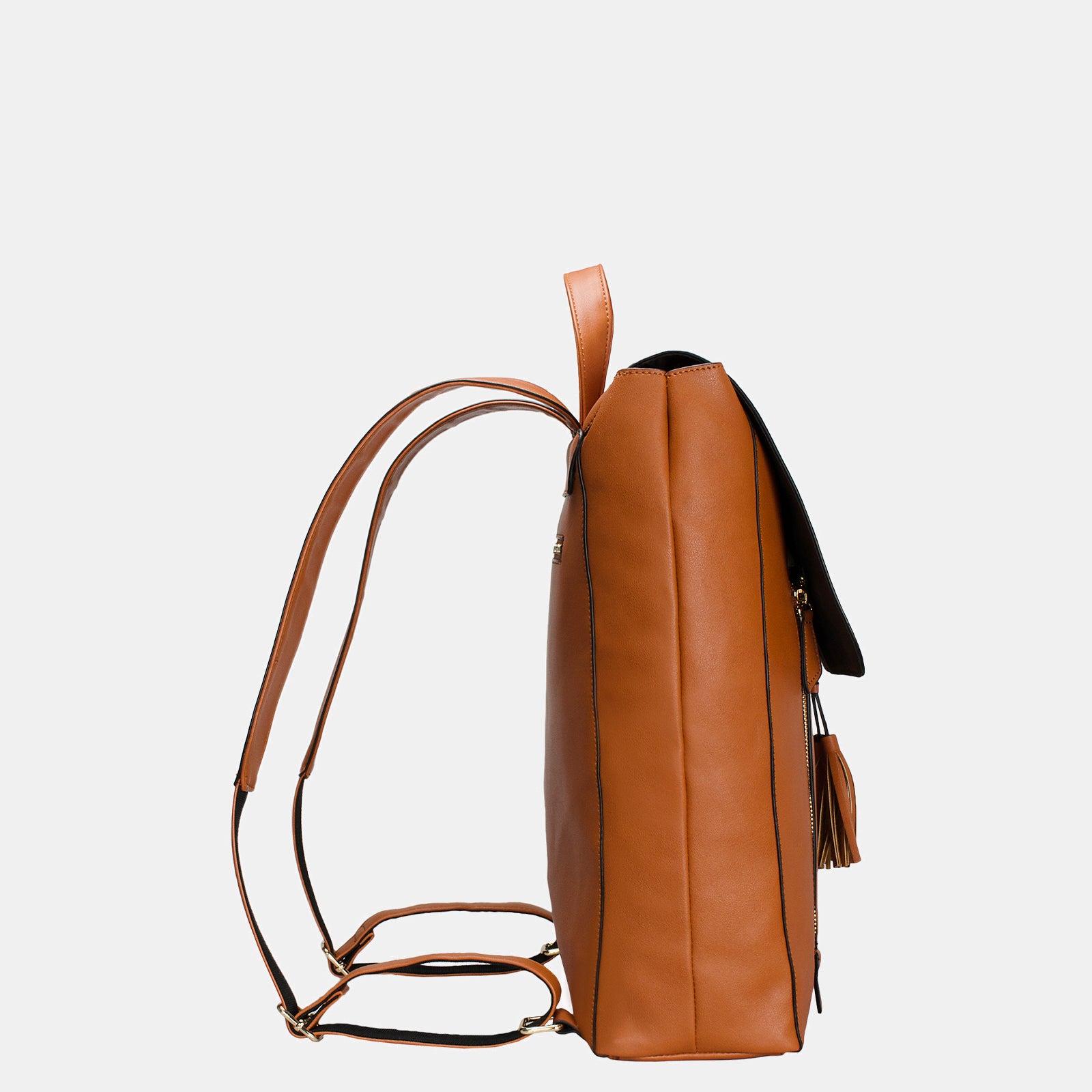 Estarer Women Leather 15.6 Inch Laptop Backpack College Bag Brown