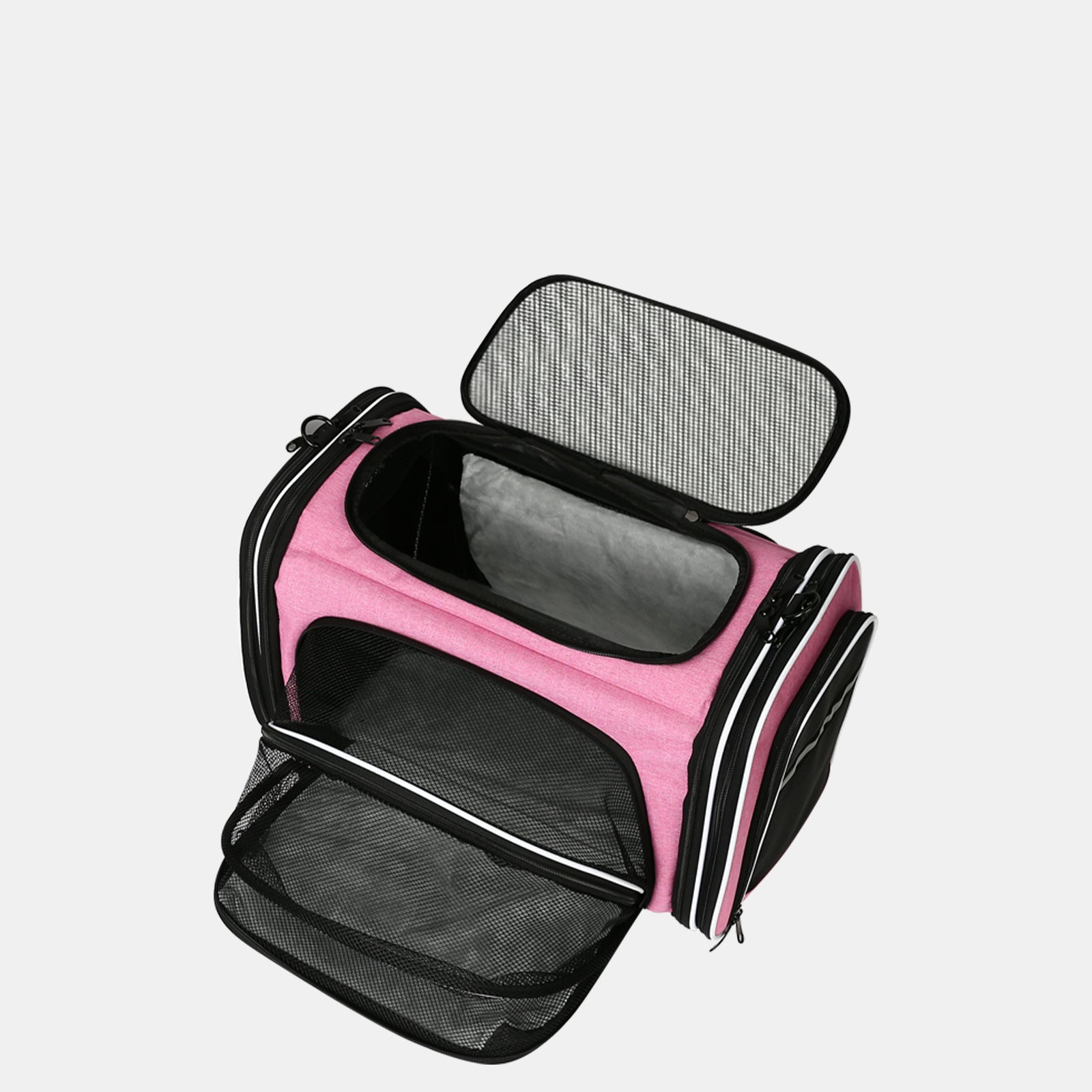 Estarer 4 Sides Expandable Collapsible Pet Carrier Pink